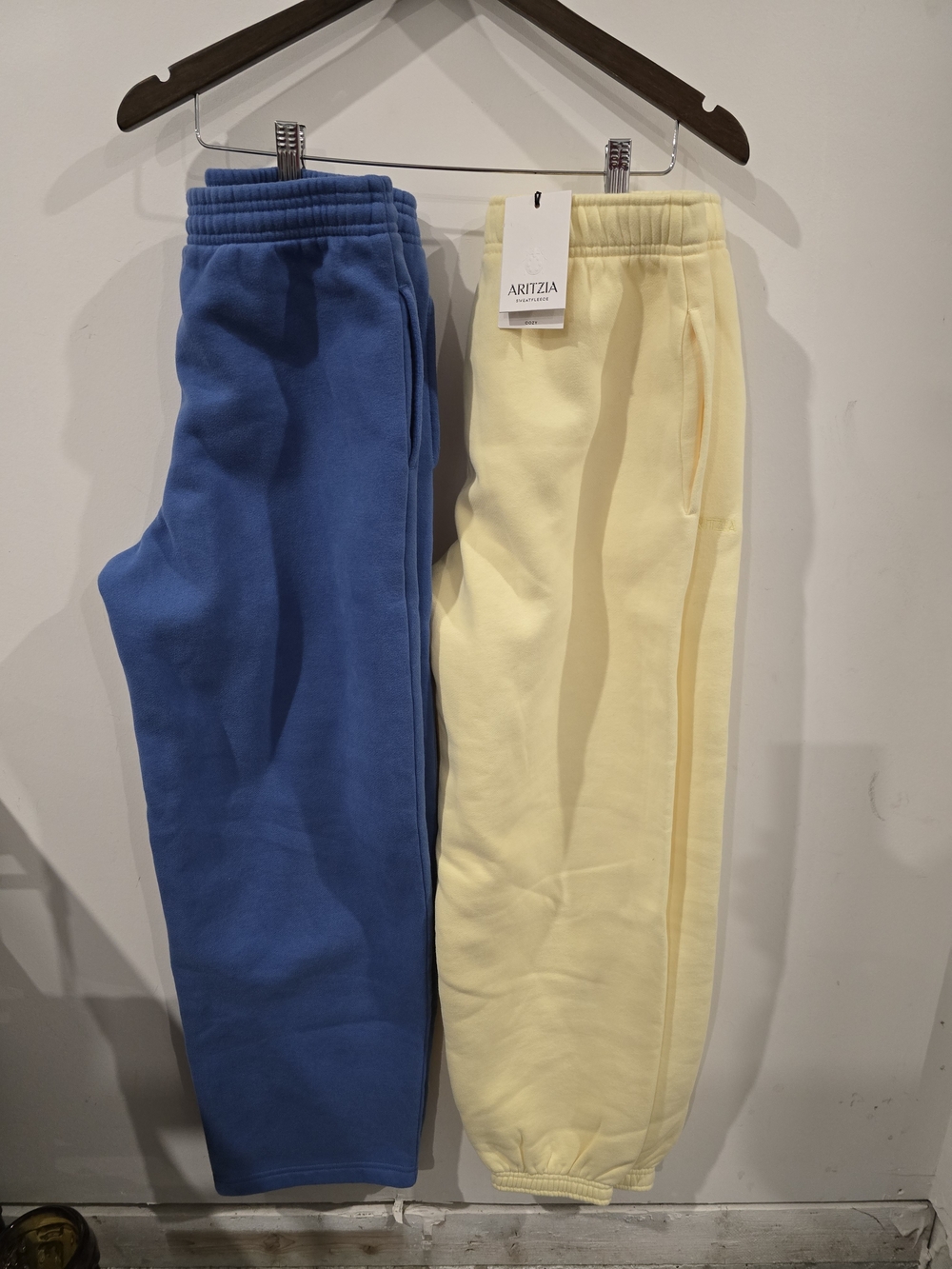 Aritzia Women's Sweatpants in Blue and Lemonade